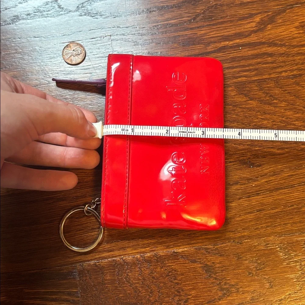 Kate Spade Glossy Red Wallet With Purple Accents - Picture 6 of 6